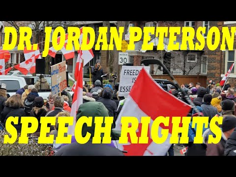 Defend Dr. Jordan Peterson Free Speech Rights Protest.  In Toronto, Ontario Canada.  11 Jan 2023.