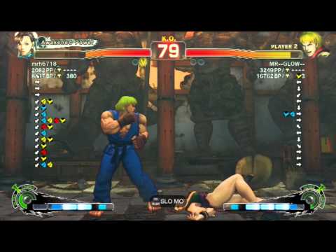 AE 2012- mrh6718_ (Chun~Li) Vs MR--GLOW-- (Ken) PSN Ranked