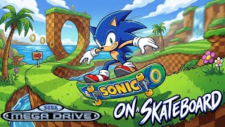 Sonic on a Skateboard - Sega Megadrive