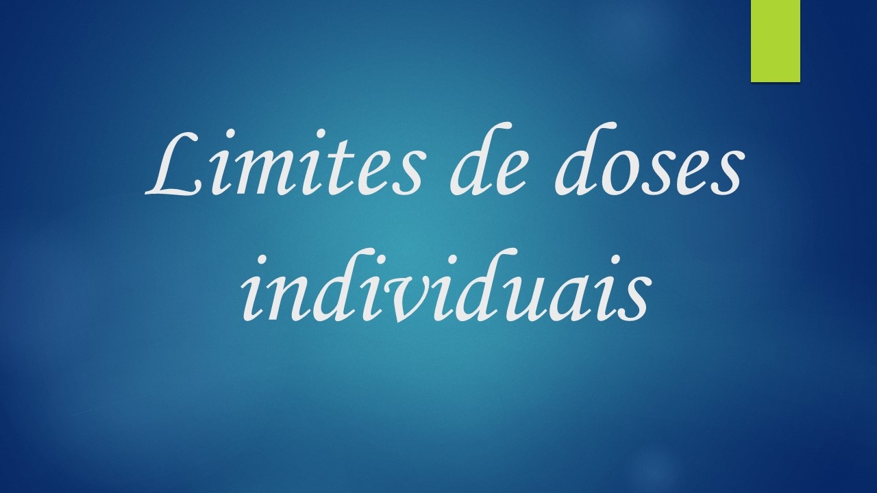 Limites de doses individuais - Radiologia