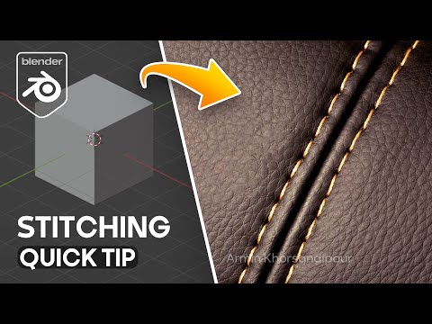 Stitches in Blender - 3D Quick Tip