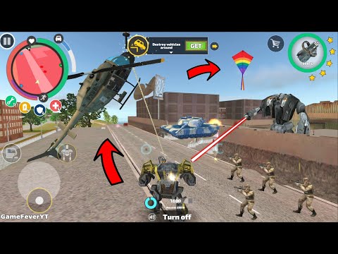 Rope Hero: Vice Town (BD100 Assault Machines Fly Helicopter)Tied up Helicopter - Android Gameplay HD