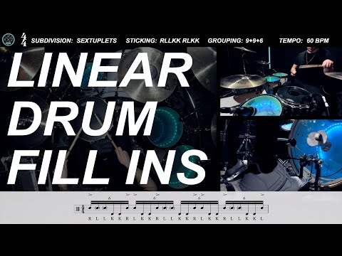 LINEAR DRUM FILL INS - FULL FREE LESSON (INTERMEDIATE AND ADVANCED DRUMMERS)