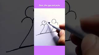 A few numbers and letters to draw two birds