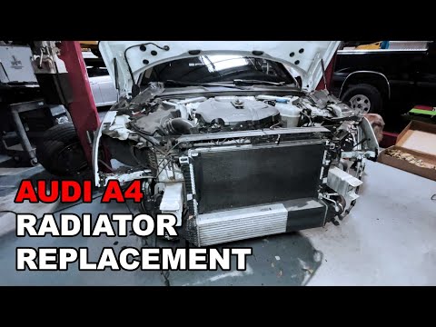 Replacing a Leaking Radiator on a B9 Audi : 2017 Audi A4