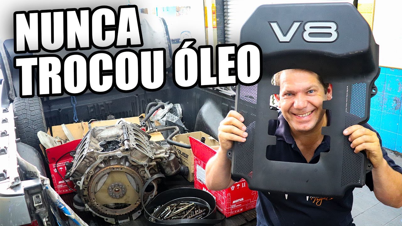 ABRIMOS O MOTOR V8 DA AUDI A8 DA AUTO SUPER!! NUNCA TEVE O ÓLEO TROCADO!! SERÁ QUE TEM SALVAÇÃO?? 😱