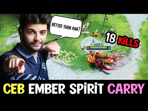 CEB playing like ANA on his EMBER SPIRIT! - 18 KILLS! DOTA 2