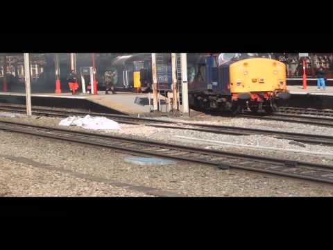 37603, 57008 & 37405 thrash at Crewe with 0Z54 04/04/13
