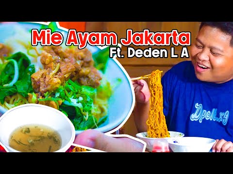 MIE AYAM PANGSIT REBUS JAKARTA, BISA KERING ATAU KUAH, PANGSIT REBUSNYA JUARA!!! FT. DEDEN LA