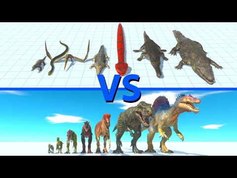 REPTILES Team vs CARNIVORE DINOSAURS Team - Animal Revolt Battle Simulator