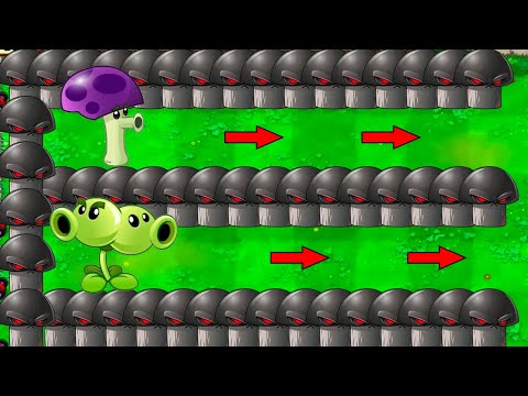 99 SCAREDY SHROOM vs 99 SPILT PEA destroy 99 GIGA GARGANTUAR and DR ZOMBOSS - Pvz HACK