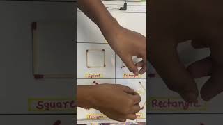 Matchstick Activity work | Maths shapes 2D | Matchstick Activity | School Project #shorts #ytshorts
