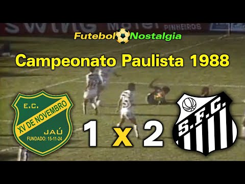 XV de Jaú 1 x 2 Santos - 14-05-1988 ( Campeonato Paulista )