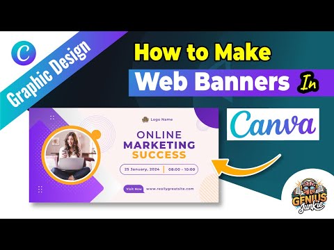 Create Eye Catching Web Banners with Canva Easy Step by Step Tutorial | Genius Junkie