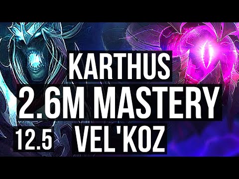 KARTHUS vs VEL'KOZ (MID) | 2.6M mastery, 400+ games, 8/2/3, Dominating | EUW Master | 12.5