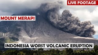 Download lagu The Powerful Eruption of Mount Merapi Volcano | Live Footage Indonesia | Reel Trix mp3