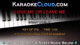 Sammy Davis, Jr. - Love Me Or Leave Me (Backing Track)
