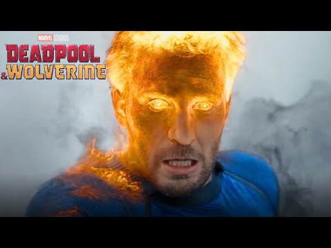 Johnny Storm vs. Pyro | Wolverine & Deadpool Crossover | X-Men vs. Fantastic Four | HD Clip