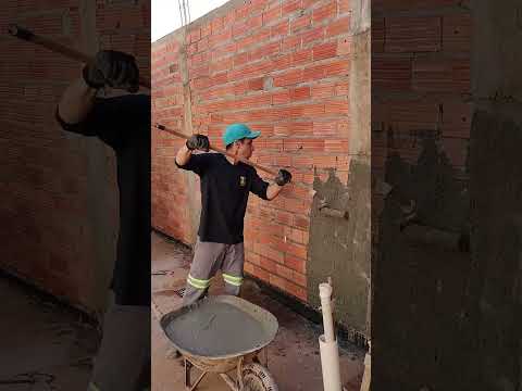 Chapisco no rolo de textura  #obra  #construção