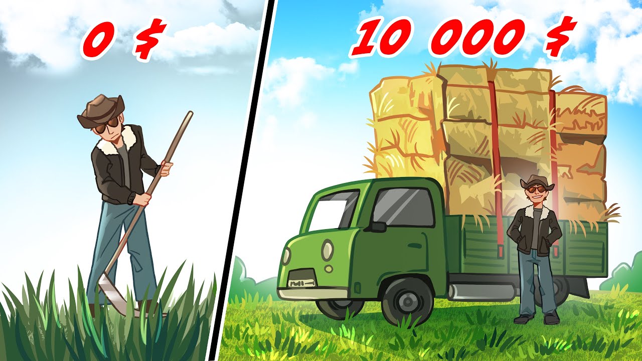 ВЫЖИВАЕМ С 0$ В ДЕРЕВНЕ НА ФЕРМЕ!!! (Серия: 2)