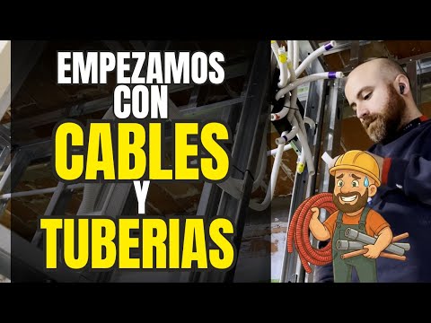 Wiring and plumbing of the en-suite bathroom before closing up walls