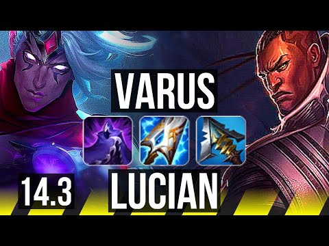 VARUS & Milio vs LUCIAN & Nami (ADC) | 16/1/3, Legendary, 400+ games | EUW Grandmaster | 14.3