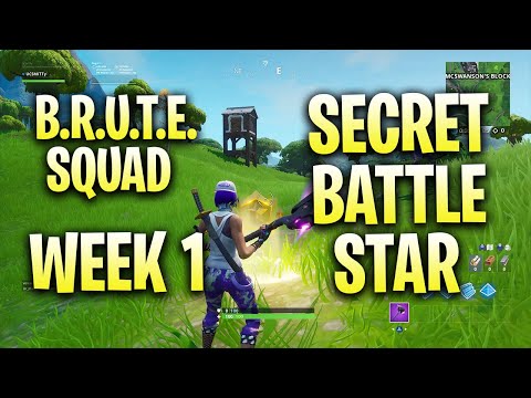 SEASON X WEEK 1 SECRET BATTLE STAR LOCATION - FORTNITE SEASON 10 B.R.U.T.E. SQUAD