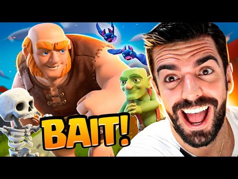 USEI O MELHOR DECK BAIT DE GIGANTE DO CLASH ROYALE!