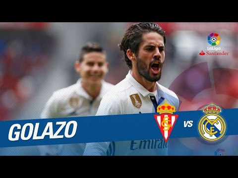 Golazo de Isco (1-1) Sporting de Gijón vs Real Madrid