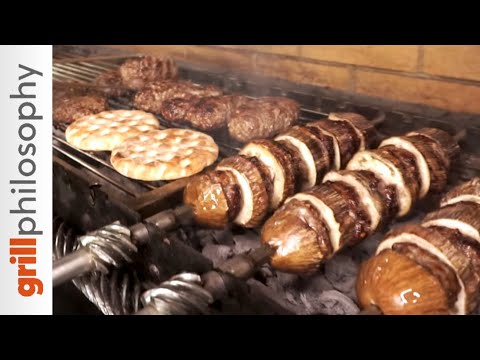 , title : 'How we made mutton burger patties with grilled eggplants - EASY RECIPE (EN subs) | Grill philosophy'