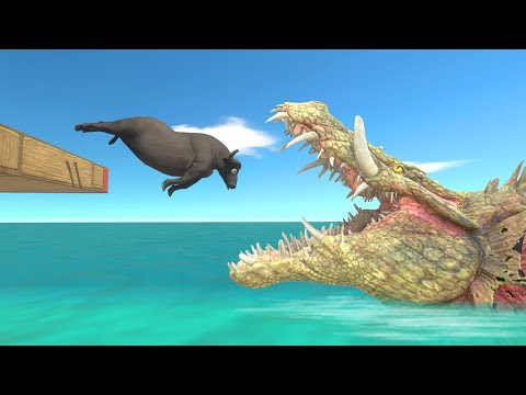 Long Jump Above Deadly Crocodile - Animal Revolt Battle Simulator