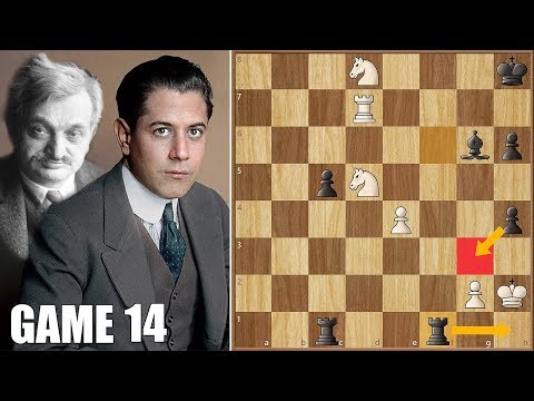 Only One Genius Among Them || Lasker vs Capablanca || WCC Game 14 (1921)
