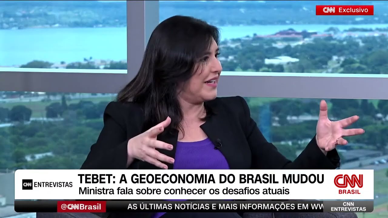 CNN Entrevistas com a ministra Simone Tebet