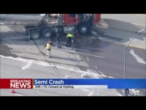 Semi Crashes On I-70 In Wheat Ridge Near Denver