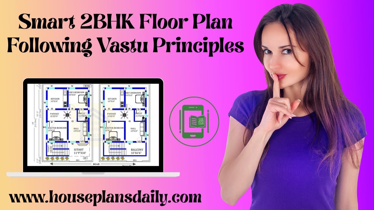 Smart 2BHK Floor Plan Following Vastu Principles | Indian House Design Ideas
