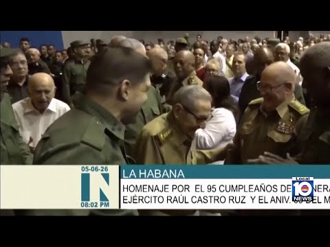 Cuba ex-president Ra&uacute;l Castro makes first appearance since US charges to celebrate birthday