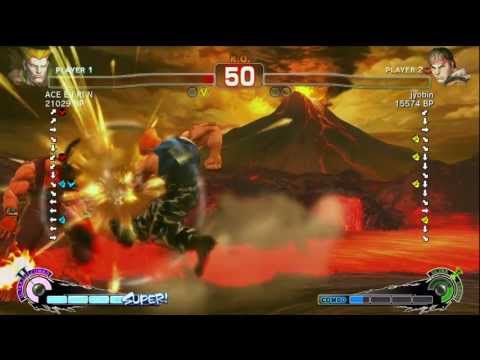 ACE・EIRIN [Guile] vs jyobin [Ryu] SSF4 Japanese Online Ranked Matches - Xbox Live