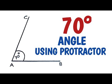 How to construct 70 degree angle using protractor