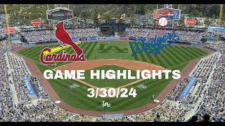 Los Angeles Dodgers vs St Louis Cardinals Highlights 3/30/24