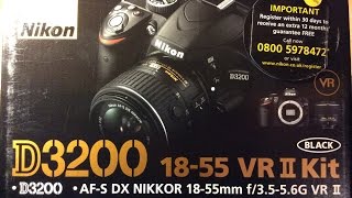 preview picture of video 'Unboxing Nikon D3200 18 55 VR II Kit'
