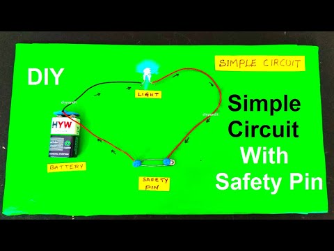 Simple Circuit with safety pin working Model for science project exhibition DIY pandit hw battery