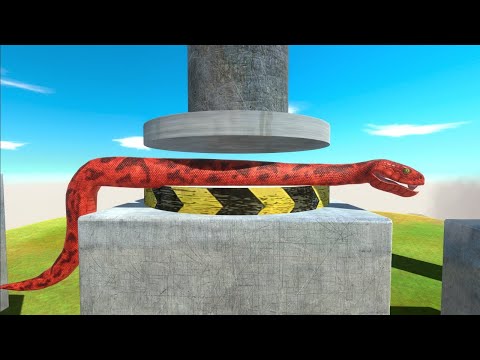 Reptiles or Dinosaurs - Who Escaped From Hydraulic Press? Animal Revolt Battle Simulator