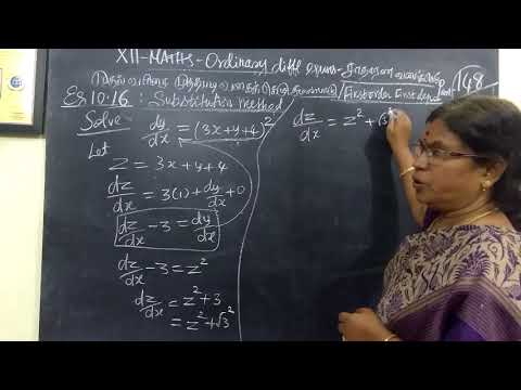 12-M_|Eg 10.16| Ordinary diff eqns| Gomathi maths english|
