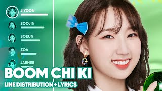 Weeekly - BOOM CHI KI (Line Distribution + Lyrics Color Coded) PATREON REQUESTED