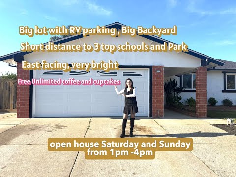 New Listing Free Coffee and cupcake at Open house Weekend from 1pm -4pm  3083 Nightingale Pl Fremont