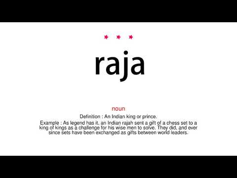 How to pronounce raja - Vocab Today