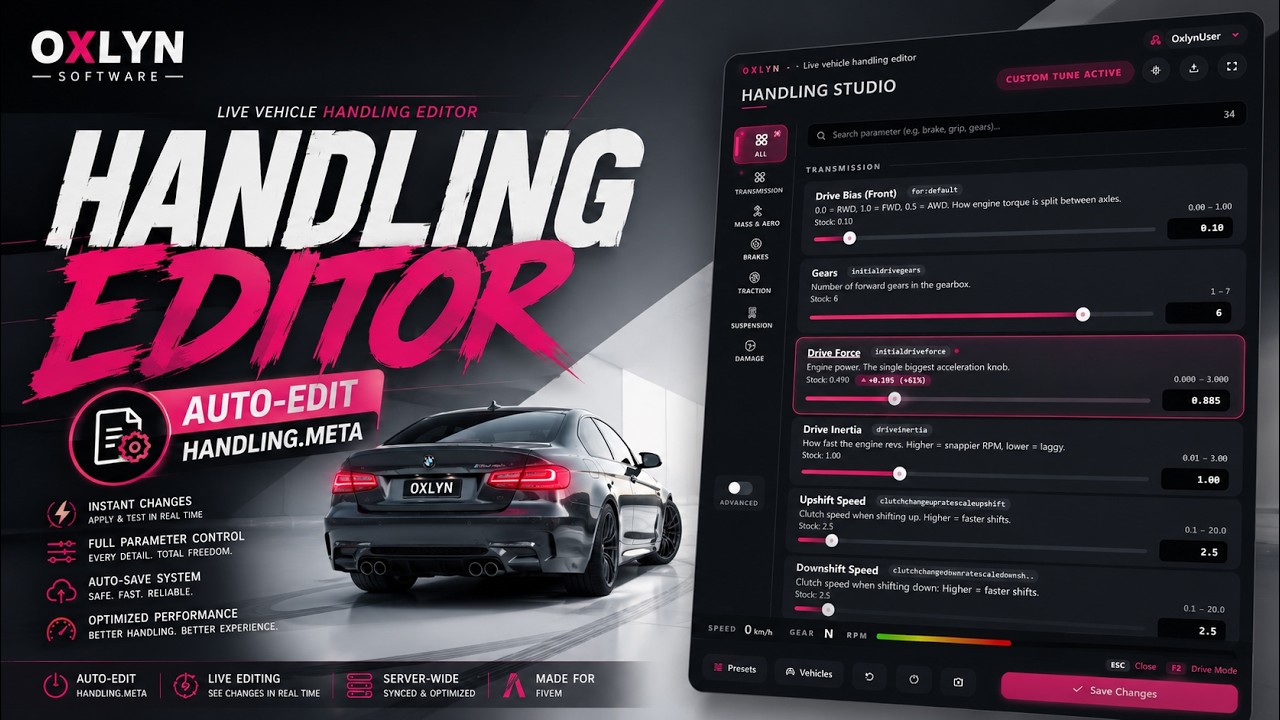 Oxlyn | Advanced Handling Editor