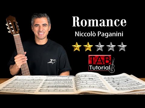 Romance by Niccolò Paganini (Love Theme) | Fingerstyle Guitar Tutorial + Sheet & Tab