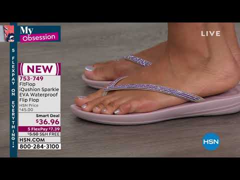 FitFlop iQushion Sparkle EVA Waterproof Flip Flop