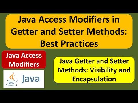 Java Access Modifiers In Getter And Setter Methods Best Practices Java Tutorial